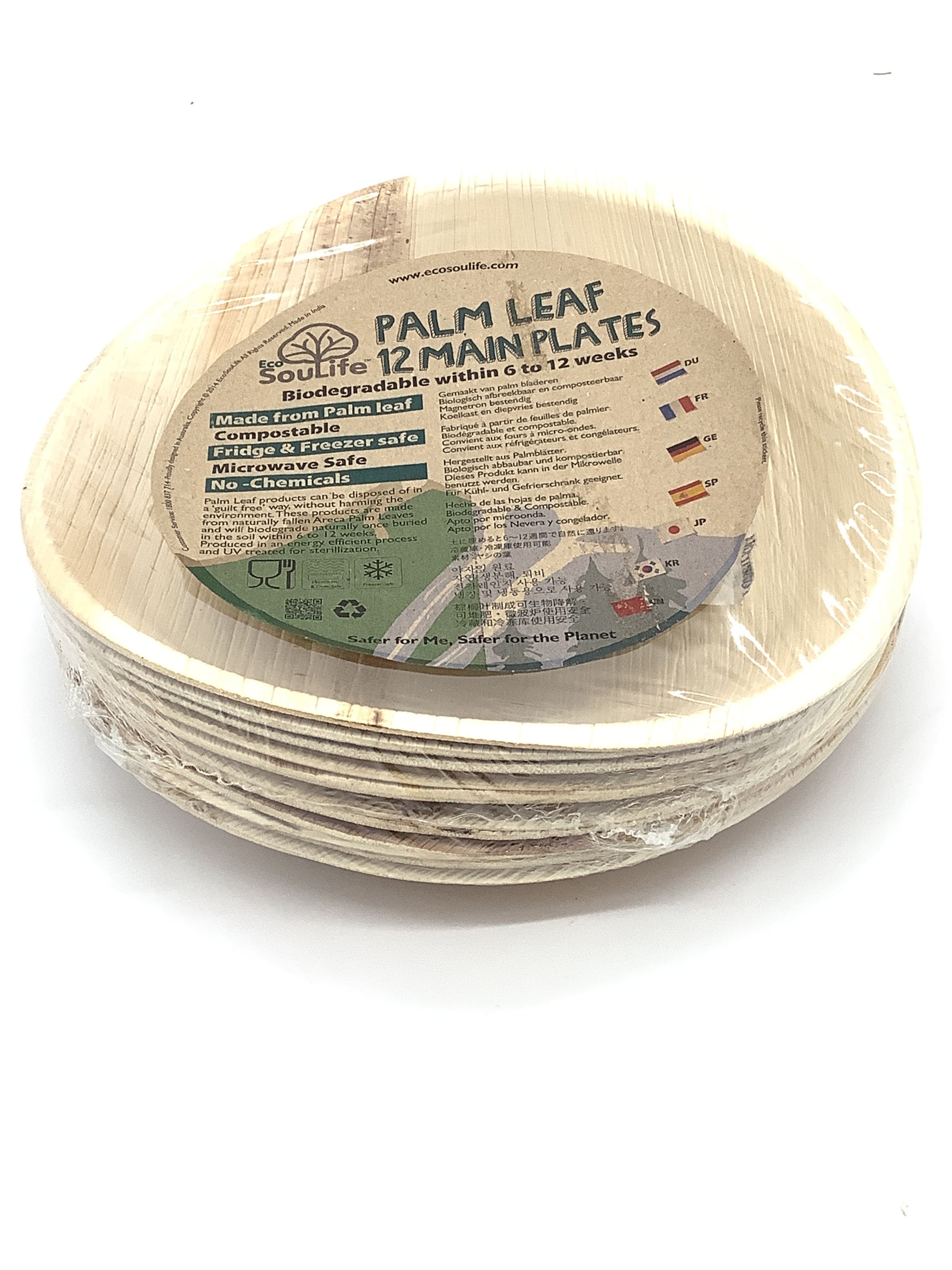 12 Biodegradable Disposable Plates - Made in India